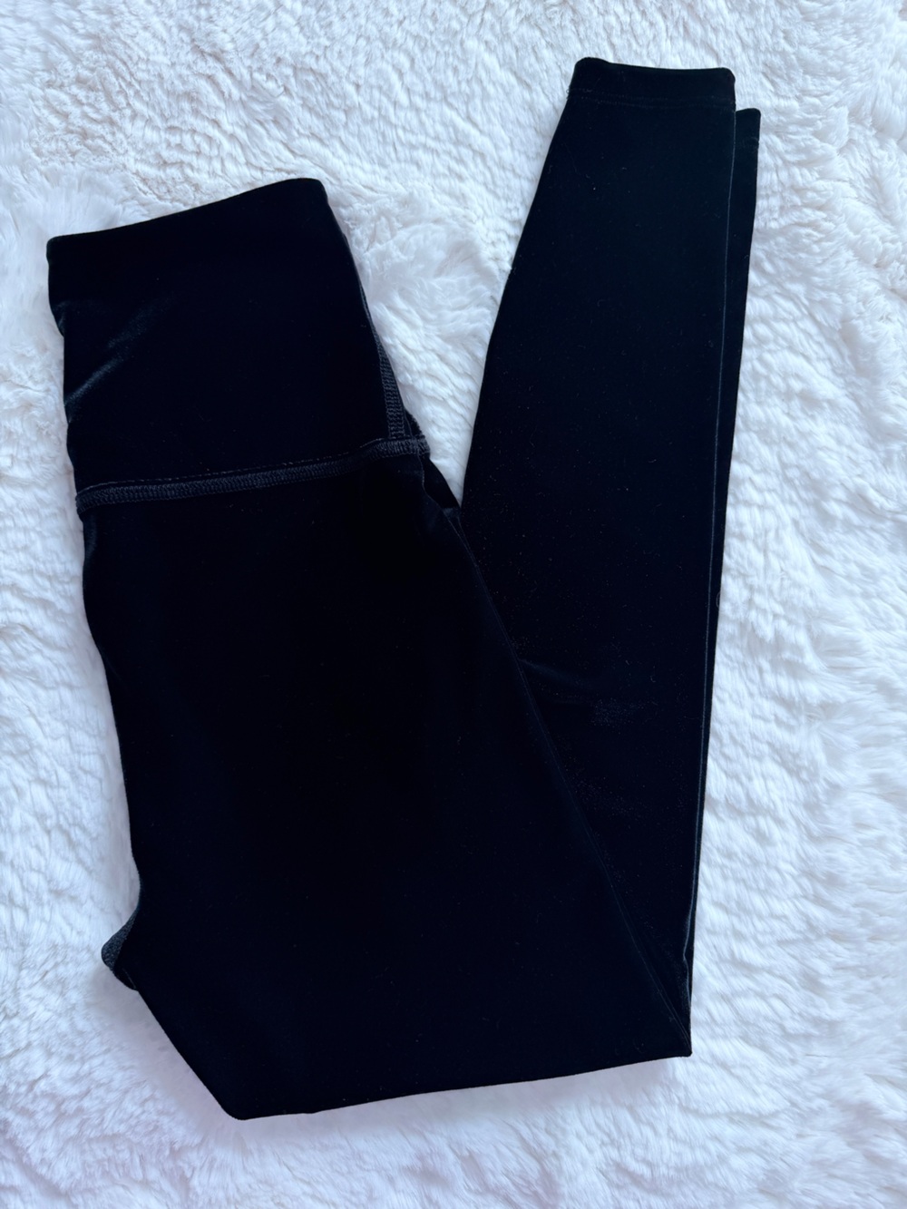 Beyond Yoga Black Velour Leggings NWOT
